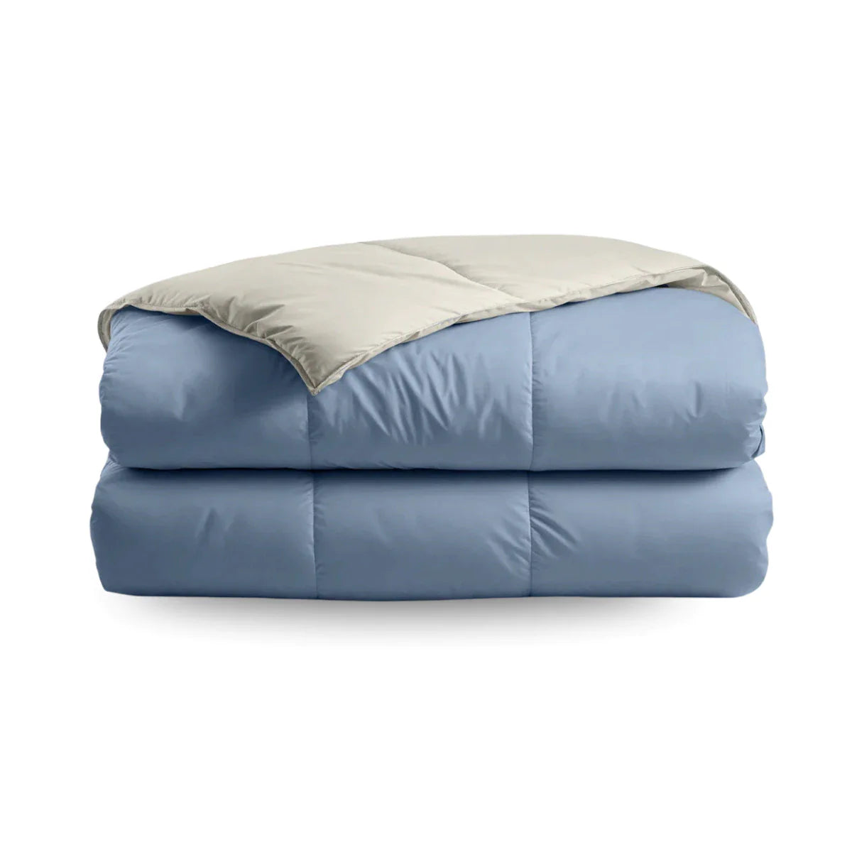 Zelesta Deluxe Duo Percale Cotton Summer Duvet - Dream Blue & Cream