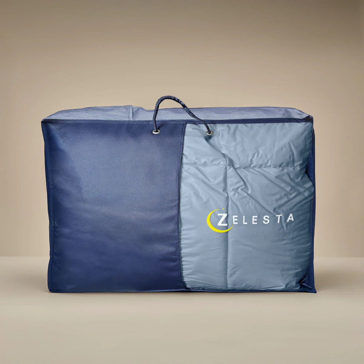 Zelesta Deluxe Duo Percale Cotton Summer Duvet - Dream Blue & Cream