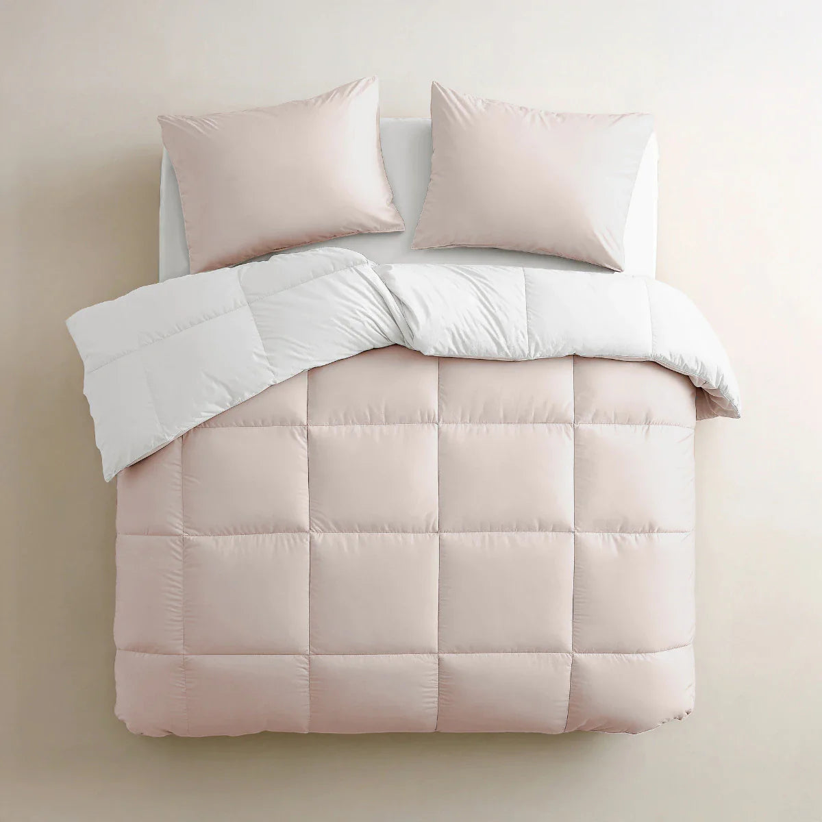 Zelesta Deluxe Duo Percale Cotton Summer Duvet - Silk & Cream