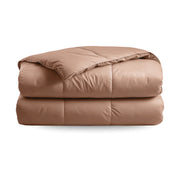 Zelesta Deluxe Uni Satin Cotton Summer Duvet - Earth Red folded on a white background, front view