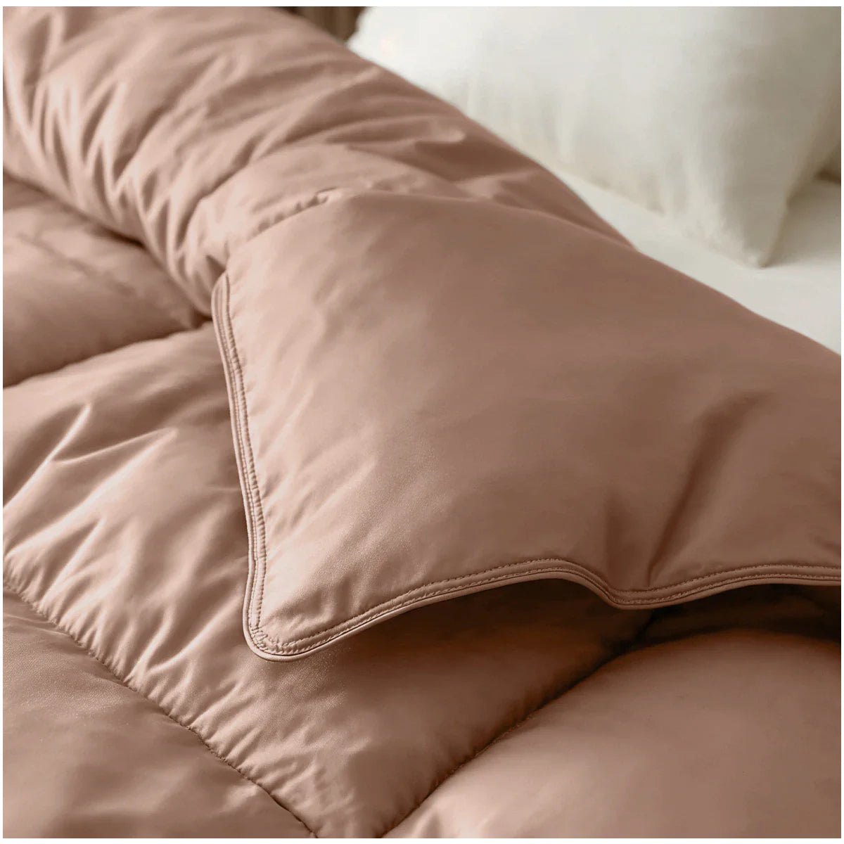 Zelesta Deluxe Uni Satijn Katoenen Zomerdekbed - Aarderood