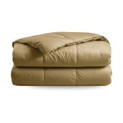 Zelesta Deluxe Uni Satin Cotton Summer Duvet - Ochre Yellow folded on a white background, front view