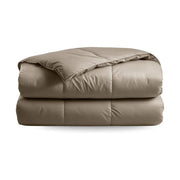 Zelesta Deluxe Uni Satin Cotton Summer Duvet - Walnut Brown folded on a white background, front view
