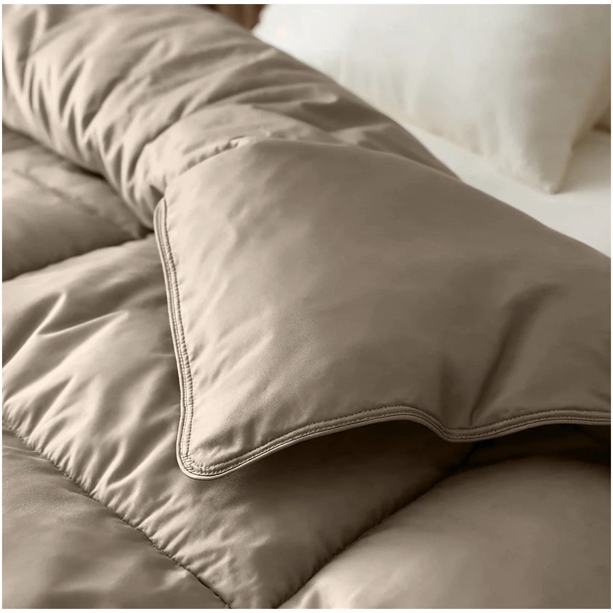 Zelesta Deluxe Uni Satin Cotton Summer Duvet - Walnut Brown