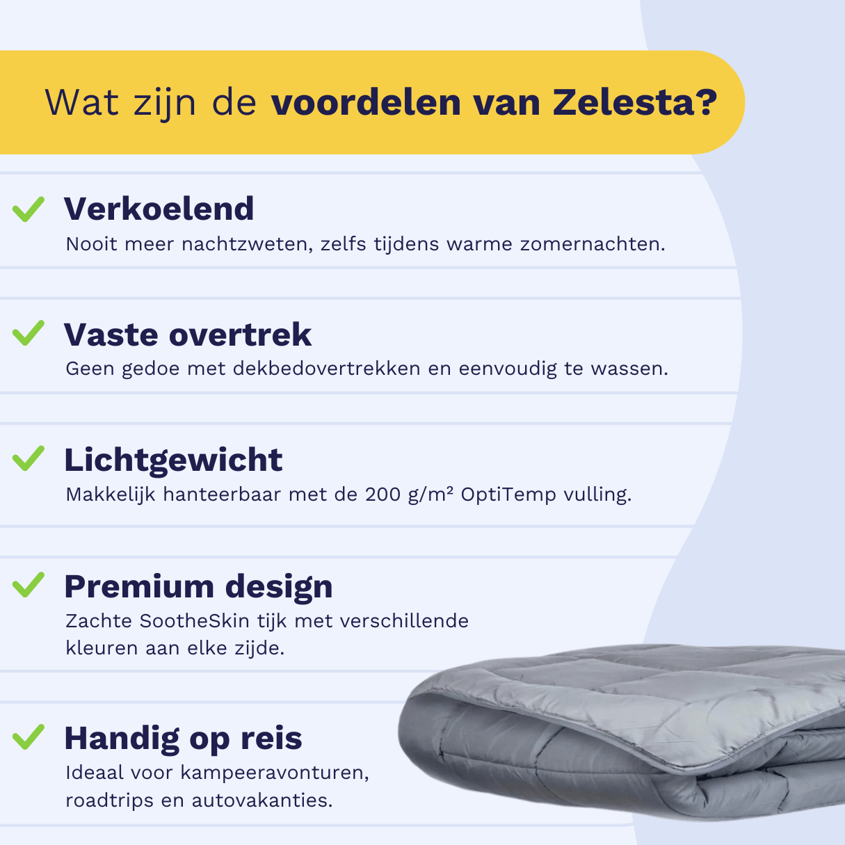 Zelesta Everyday Uni Summer Duvet in Dark Grey & Silver Grey, neatly folded on a white background showing the soft dark grey & silver grey microfiber fabric