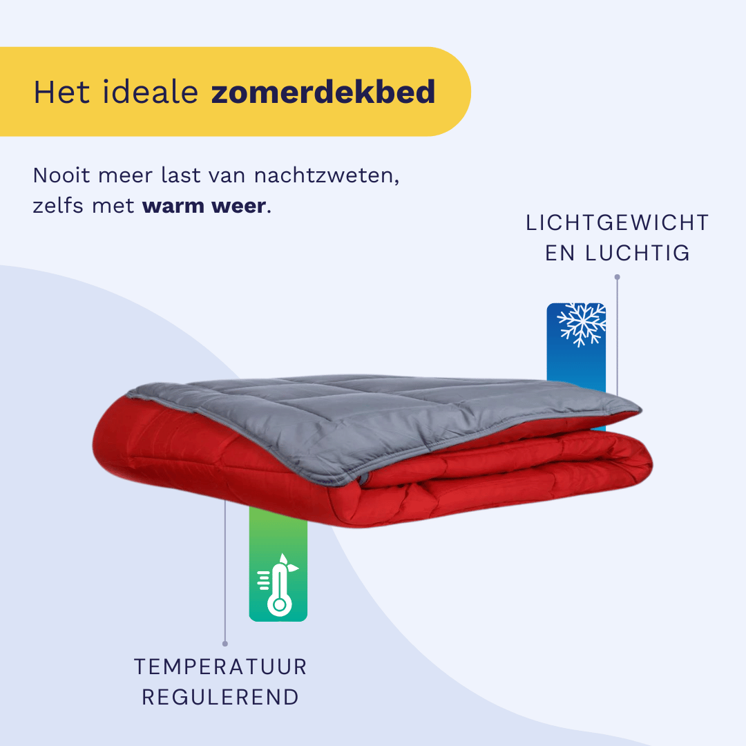 Zelesta Everyday Uni Summer Duvet in Anthracite & Red, neatly folded on a white background showing the soft anthracite & red microfiber fabric