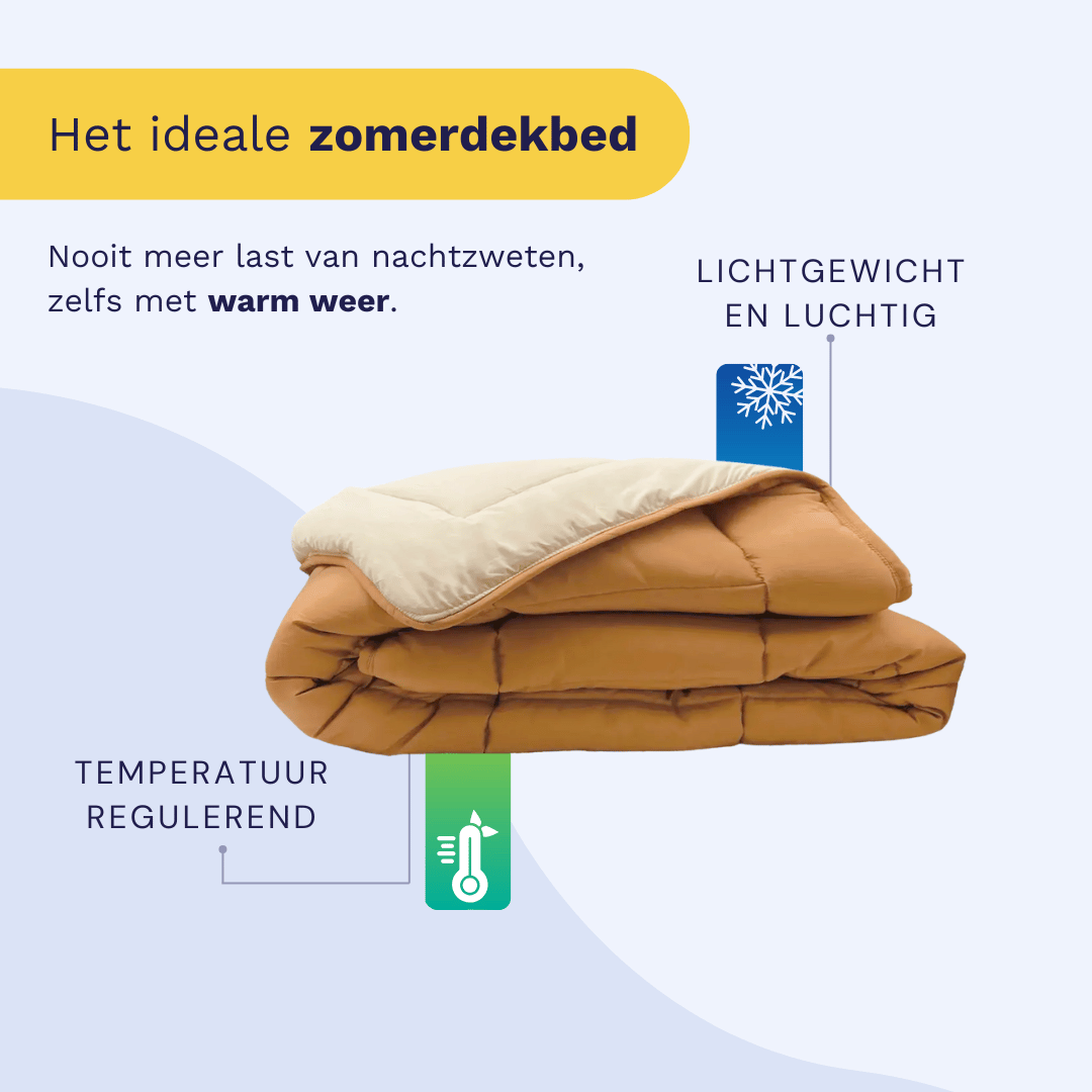 Zelesta Everyday Uni Summer Duvet in Bronze Brown & Linen, neatly folded on a white background showing the soft bronze brown & linen microfiber fabric