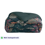 Zelesta Comfort Design Duvet - Flower Power, product shot showing the colourful flower power print in warm tones