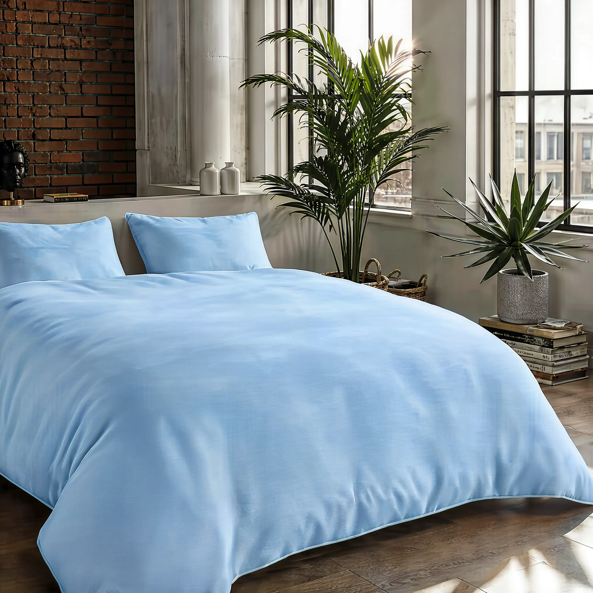 Couette Zelesta Comfort Uni Sans Coutures - Bleu Glacier