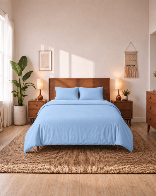 Couette Zelesta Comfort Uni Sans Coutures - Bleu Glacier