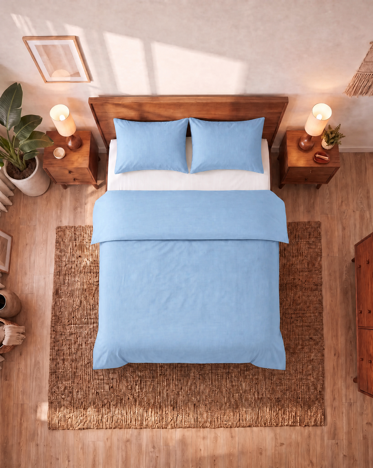 Zelesta Comfort Uni Naadloze Kussensloop Set Van 2 - IJsblauw