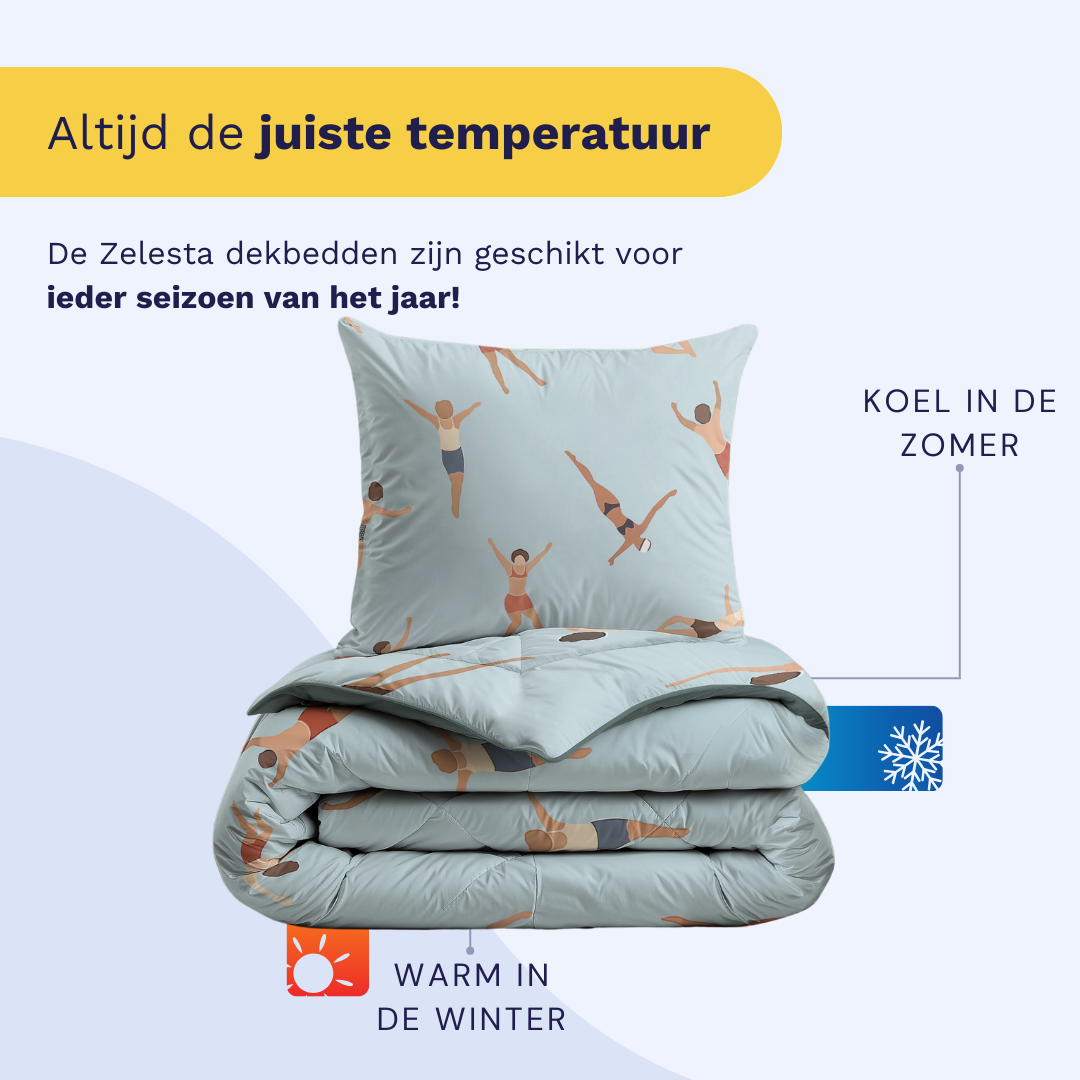Zelesta Pure Kids Swimmers Cotton Duvet in a styled kids bedroom setting