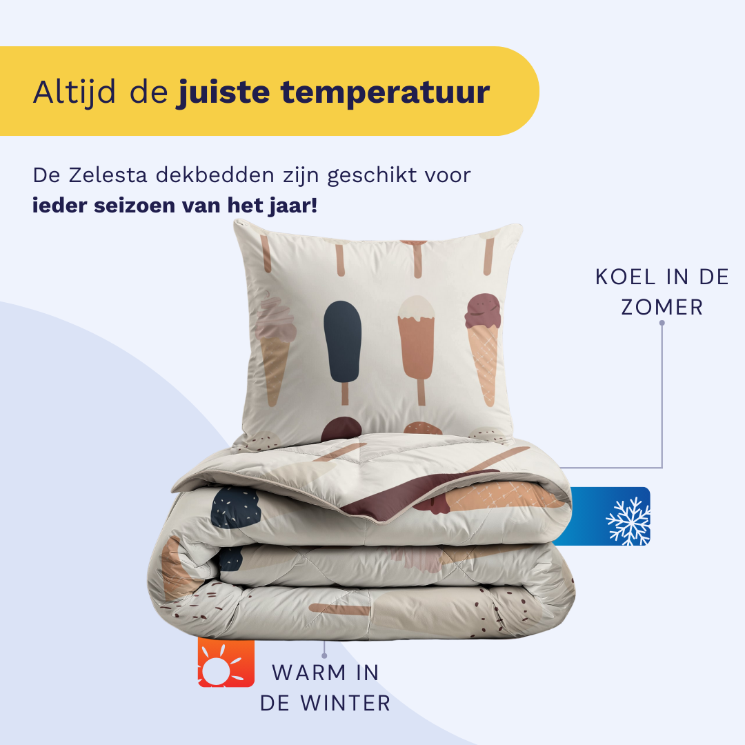 Zelesta Pure Kids Gelato Cotton Duvet in a styled kids bedroom setting