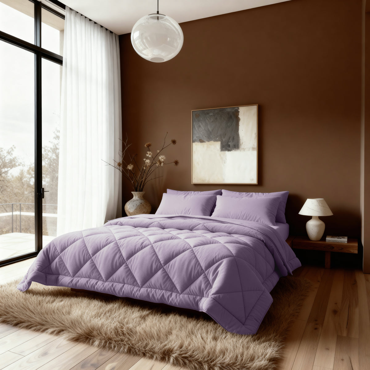 Zelesta Comfort Uni Diamond Duvet - Dark Lavender