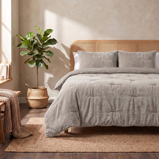 Zelesta Special Jersey Chenille Duvet - Warm Grey