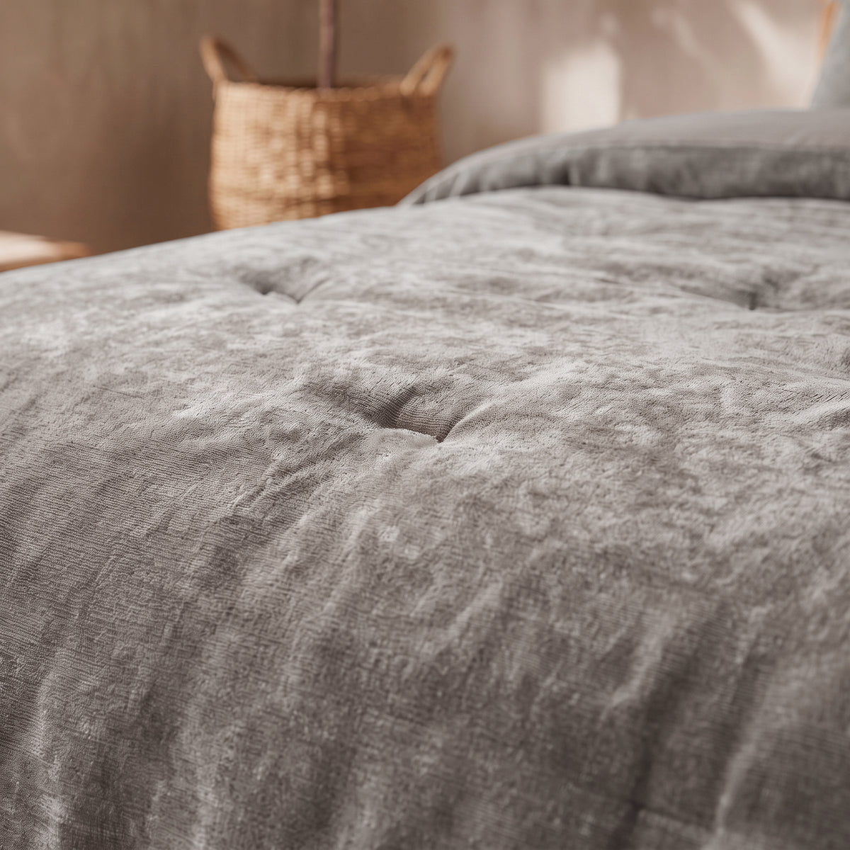 Zelesta Special Jersey Chenille Duvet - Metal Grey