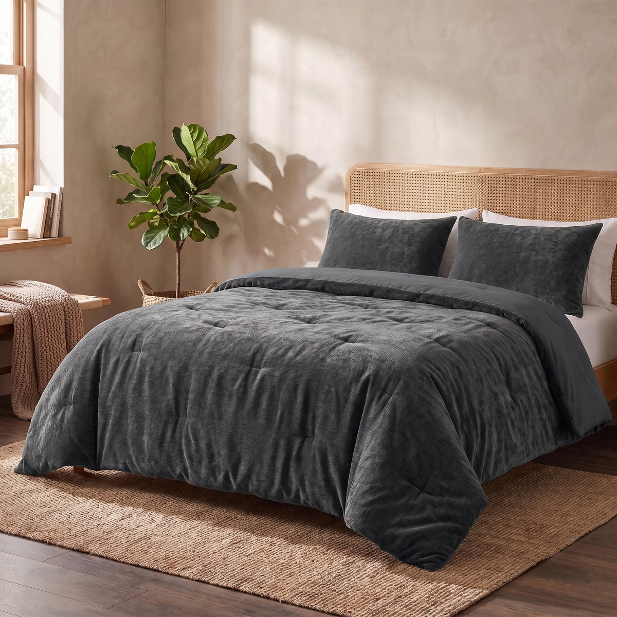 Zelesta Special Jersey Chenille Dekbed - Warmgrijs