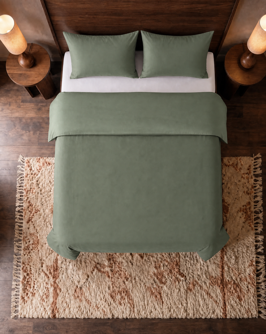 Zelesta Pure Uni Naadloos Katoenen Kussensloop Set Van 2 – Groen