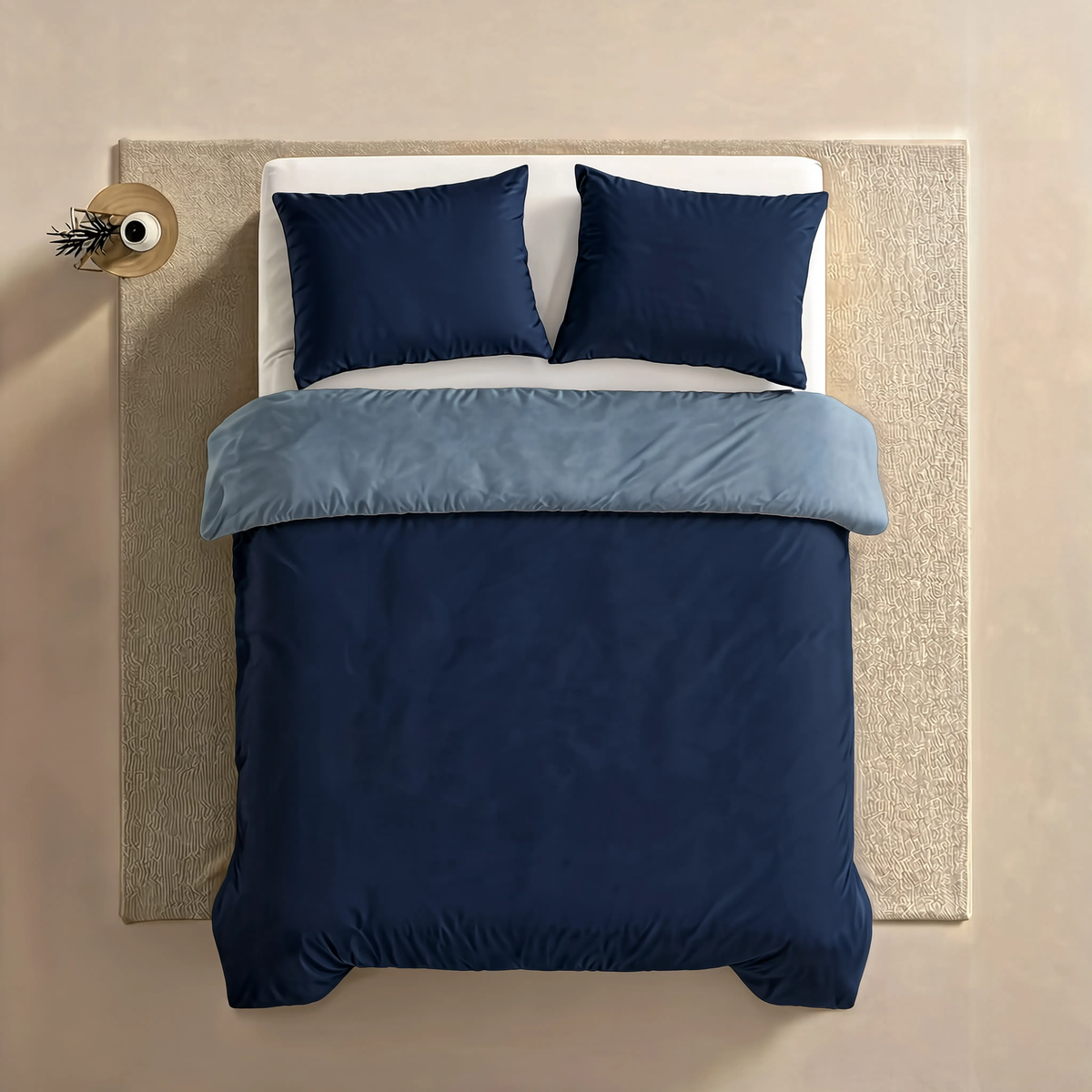 Zelesta Comfort Duo Naadloos Dekbed - Blauw & Marineblauw