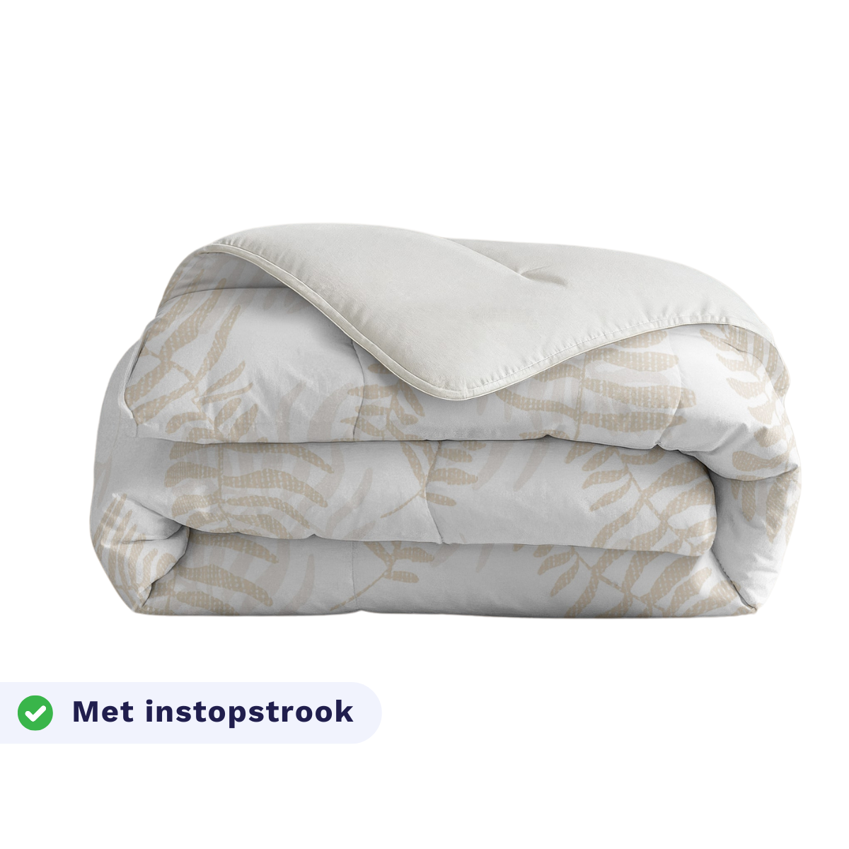 Zelesta Comfort Design Duvet - Oak Leaves, product shot showing the oak leaf botanical print in earthy tones