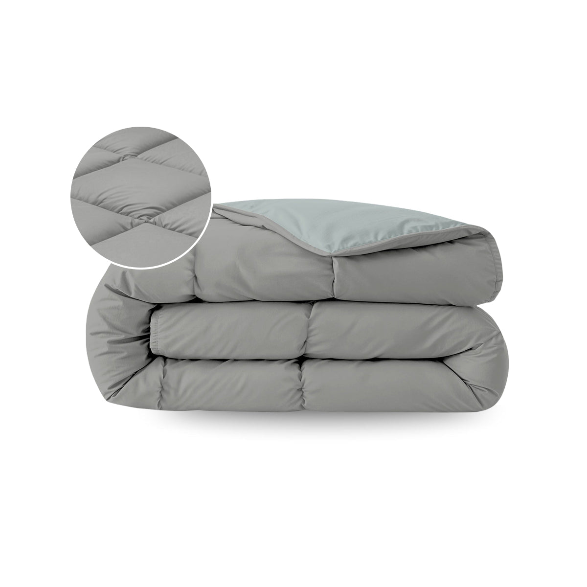 Zelesta Pure Duo Cotton Summer Duvet - Dark Grey & Light Grey