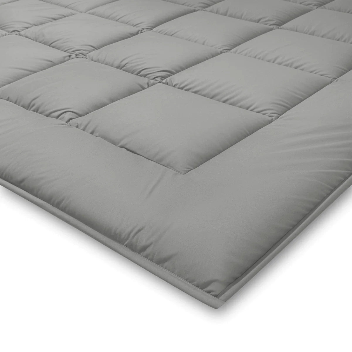 Zelesta Pure Duo Summer Cotton Duvet in Dark Grey & Light Grey folded on a white background