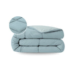 Zelesta Pure Duo Cotton Couette Été - Bleu gris & Bleu clair
