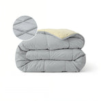 Zelesta Pure Duo Cotton Duvet - Light Grey & Butter Yellow