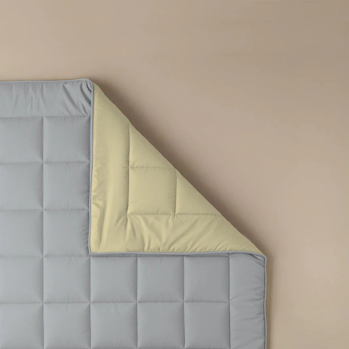 Zelesta Pure Duo Cotton Duvet - Light Grey & Butter Yellow