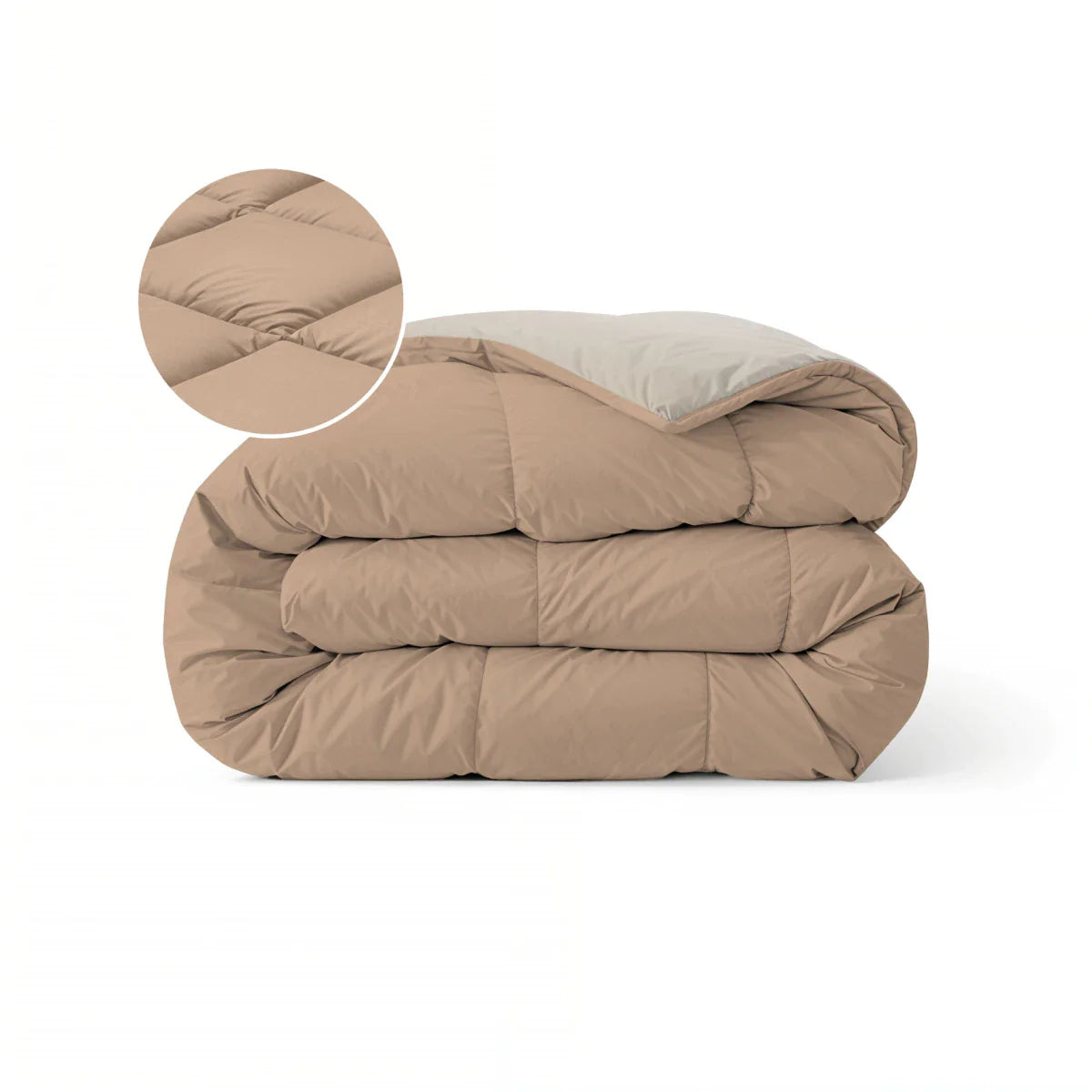 Zelesta Pure Duo katoenen dekbed - Rozenbruin & Betonbruin