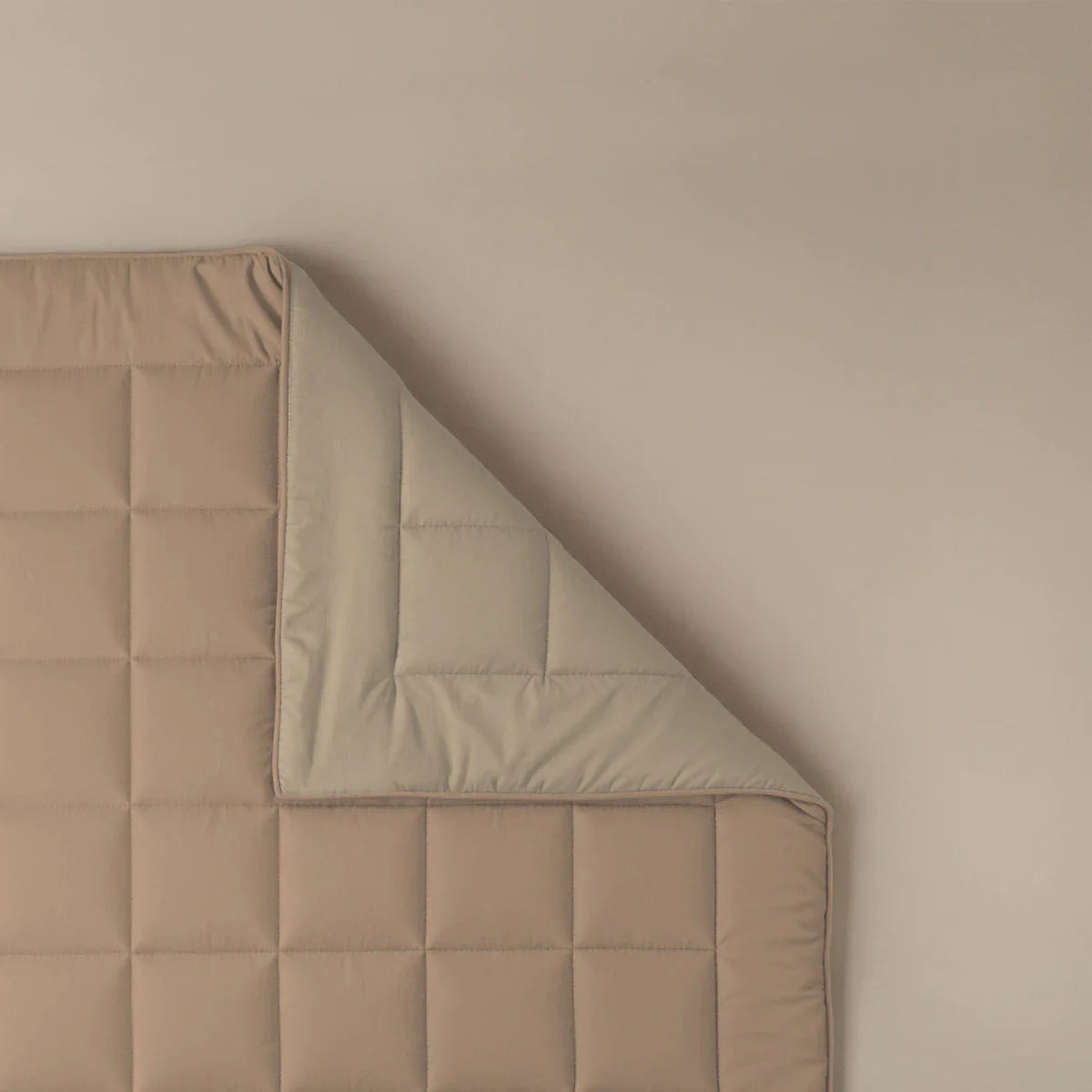 Zelesta Pure Duo Summer Cotton Duvet in Rose Brown & Concrete Brown folded on a white background