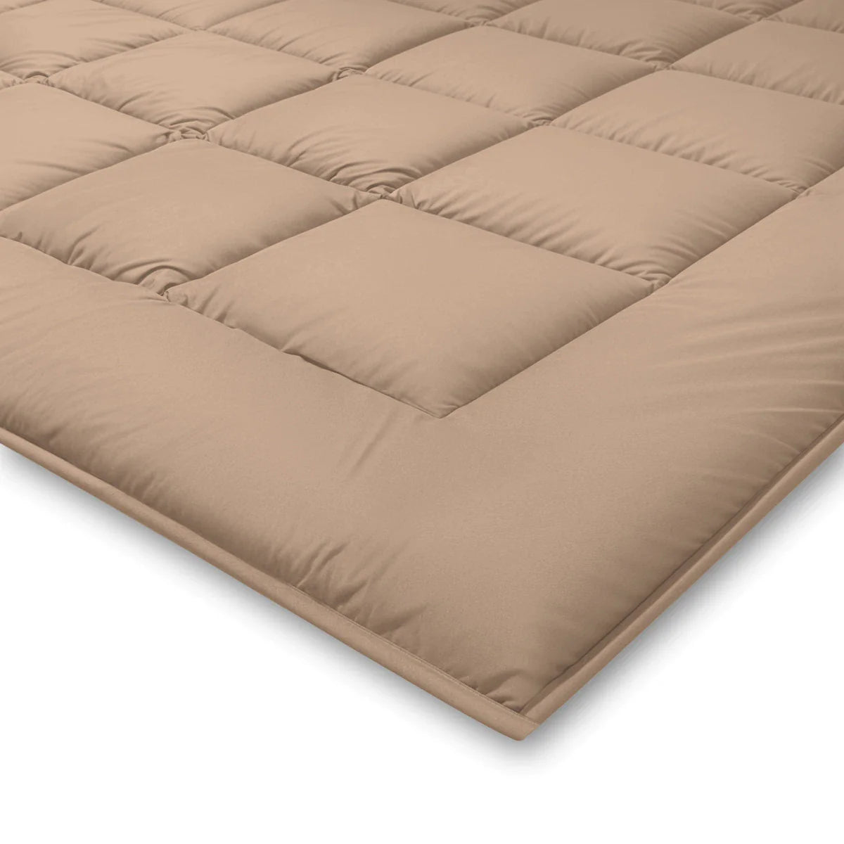 Zelesta Pure Duo Summer Cotton Duvet in Rose Brown & Concrete Brown folded on a white background