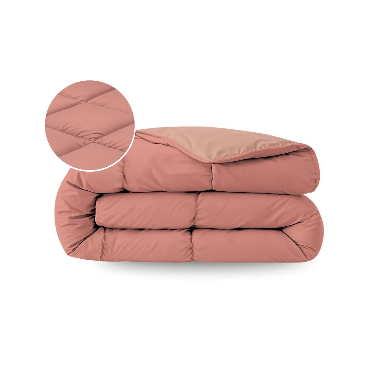 Zelesta Pure Duo Cotton Summer Duvet - Terracotta Pink & Earth Pink