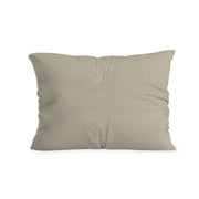 Zelesta Pure Duo Warm Grey Cotton Pillowcase on a white background