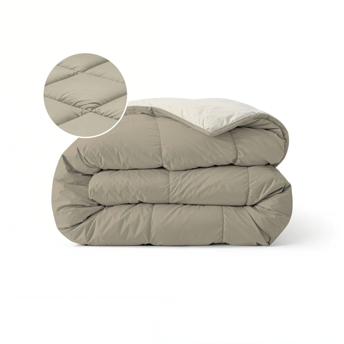 Zelesta Pure Duo Katoenen Dekbed - Warmgrijs & Crèmewit