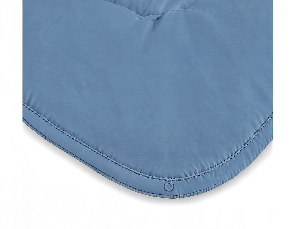 Couette Zelesta Pure Uni 4 Saisons Sans Coutures en Coton – Bleu