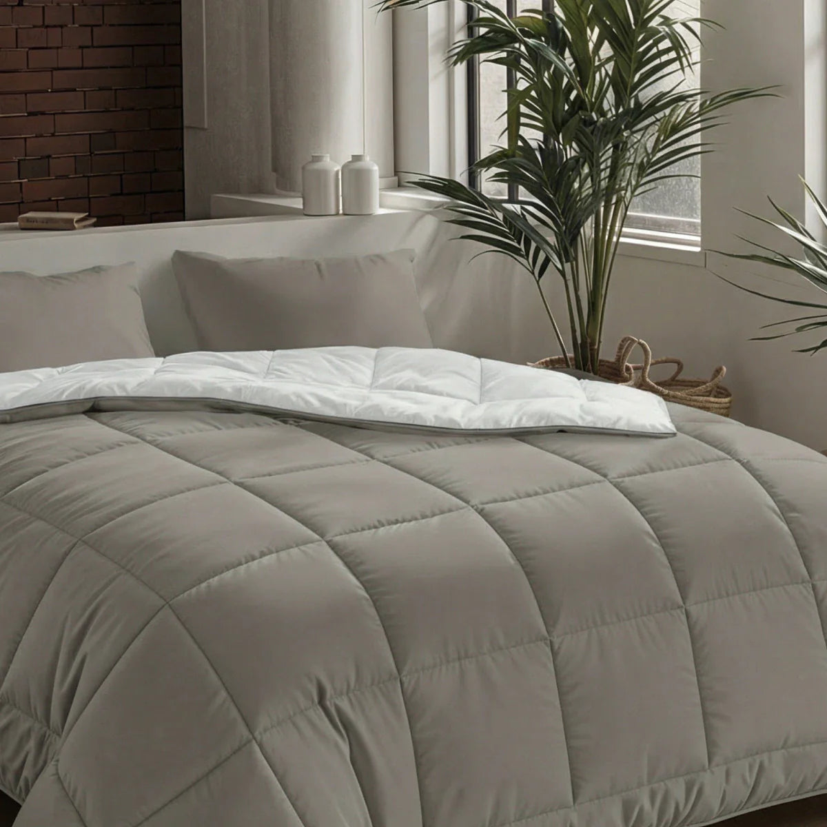 Zelesta Pure Uni Cotton Summer Duvet - Anthracite Grey