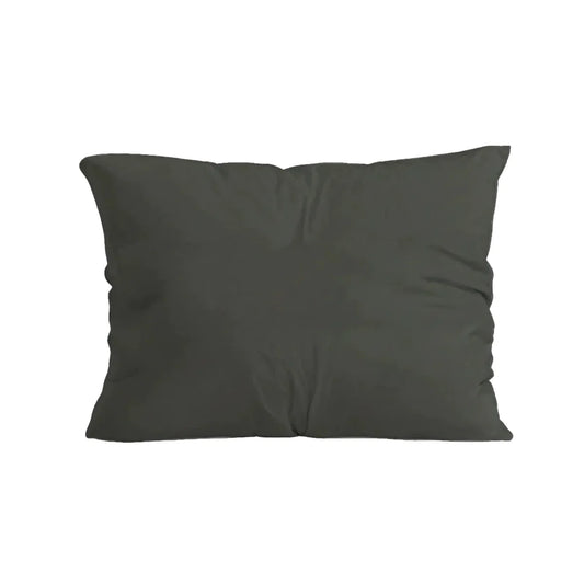 Zelesta Pure Uni Olive Black Cotton Pillowcase on a white background