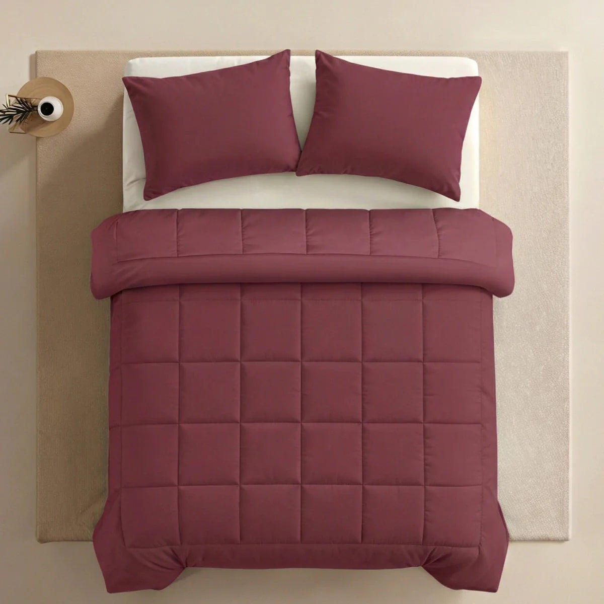 Zelesta Pure Uni Cotton Summer Duvet - Burgundy