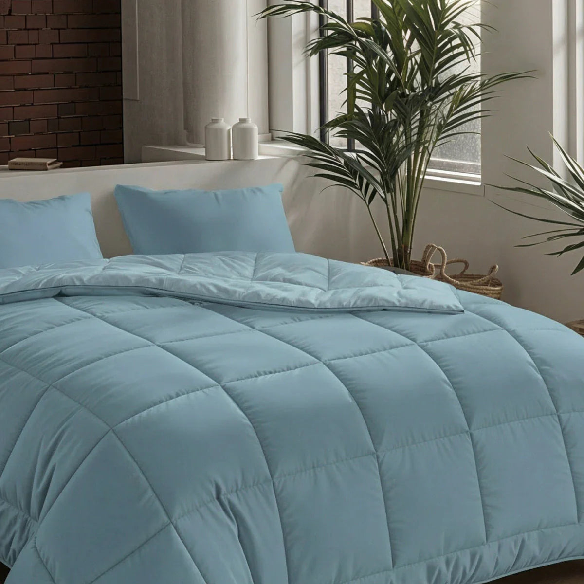 Zelesta Pure Uni Cotton Duvet - Pastel Blue