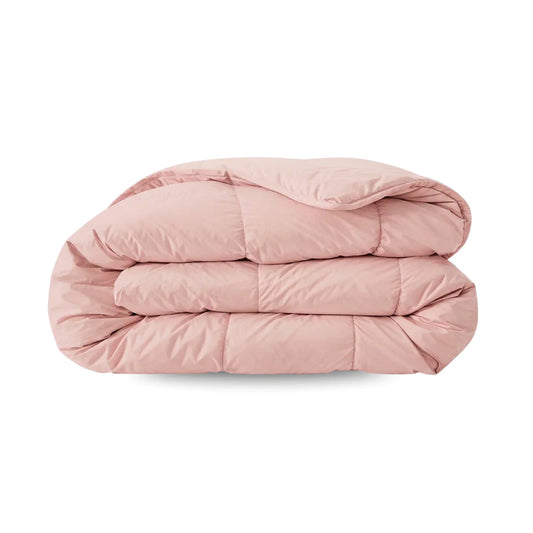 Zelesta Pure Uni Summer Cotton Duvet in Soft Pink folded on a white background