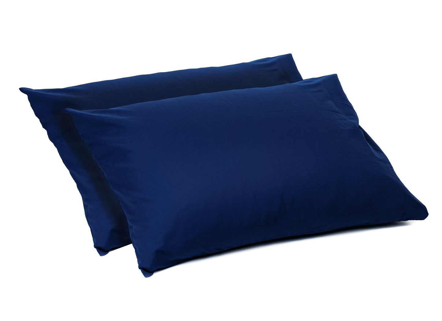 Zelesta Comfort Uni Pillowcase Set Of 2 - Navy in Navy displayed on a pillow in a styled bedroom