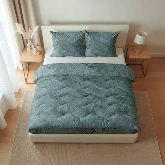 Zelesta Pure Design Taies d'Oreiller Coton - Set de 2 - Botanical Green