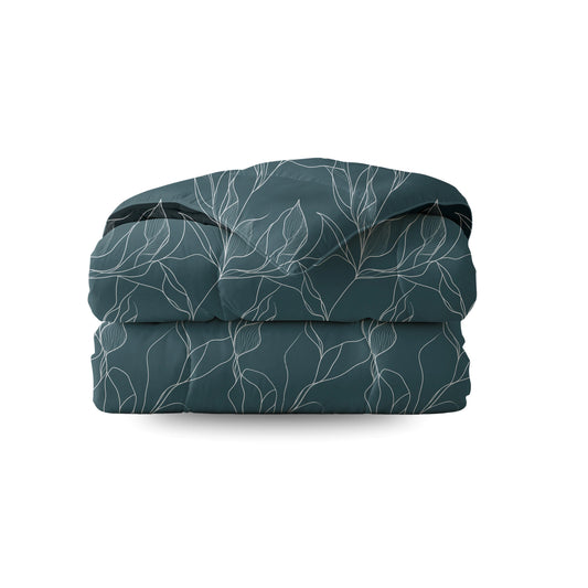 Zelesta Pure Design Cotton Duvet - White Leaves