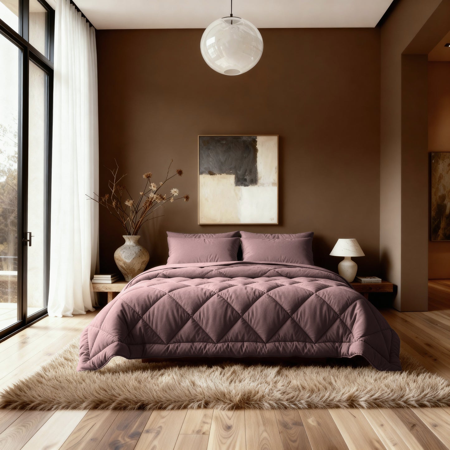 Zelesta Comfort Uni Diamond Dekbed - Bordeaux