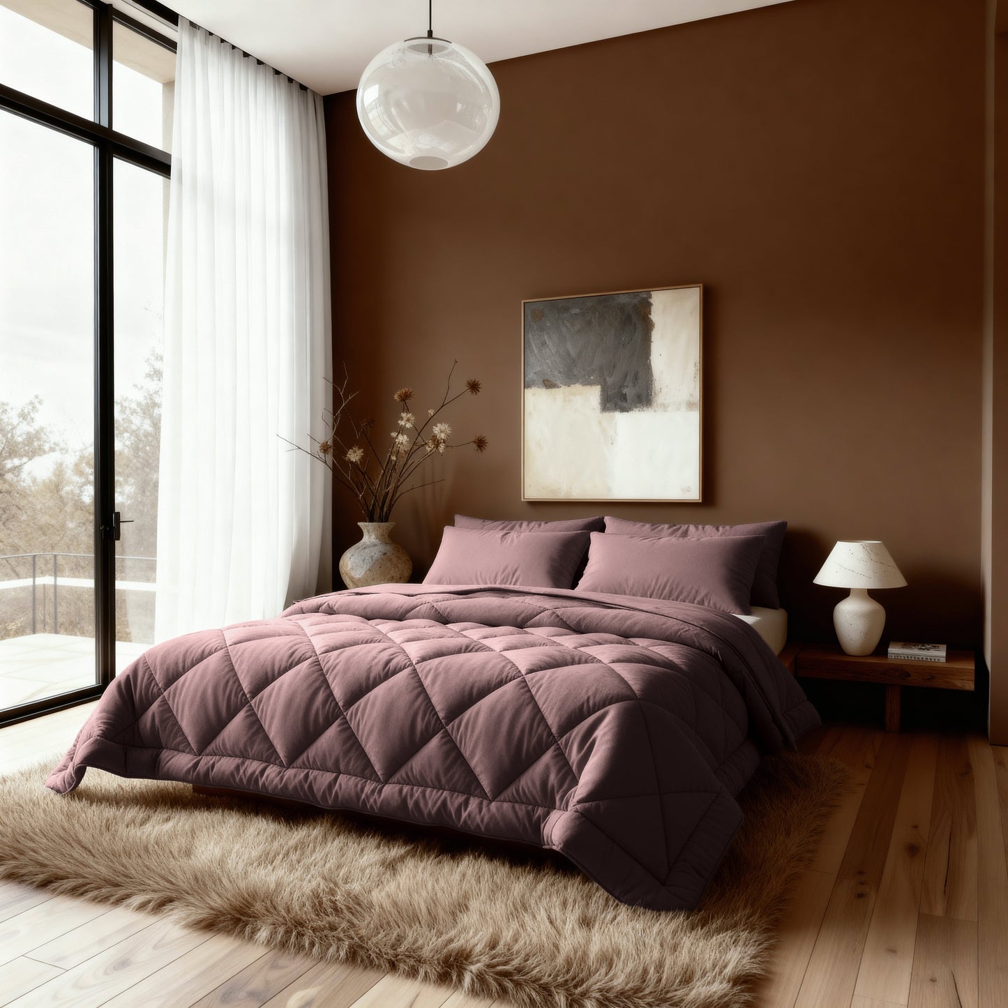 Zelesta Comfort Uni Diamond Dekbed - Bordeaux