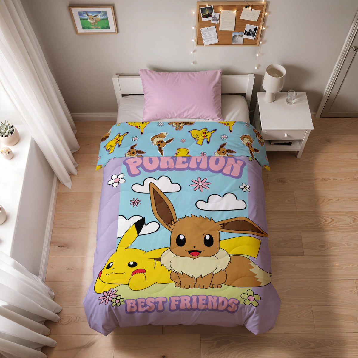 Zelesta Special Kids Couette - Pikachu & Évoli