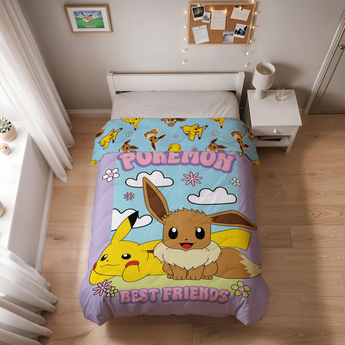 Zelesta Special Kids Couette - Pikachu & Évoli