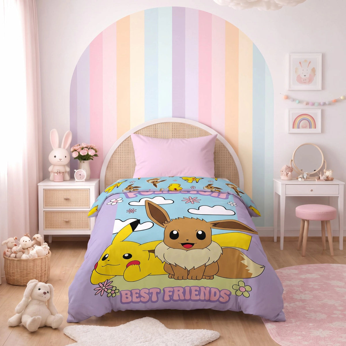 Zelesta Special Kids Couette - Pikachu & Évoli