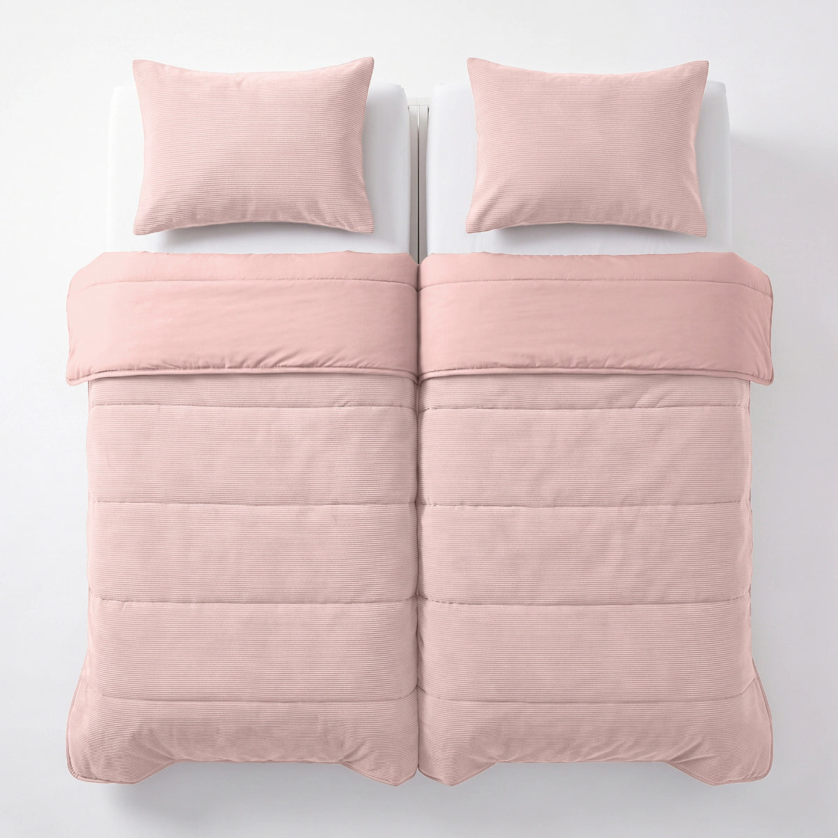 Zelesta Special Corduroy Katoenen Kussensloop Set Van 2 - Stoffig roze